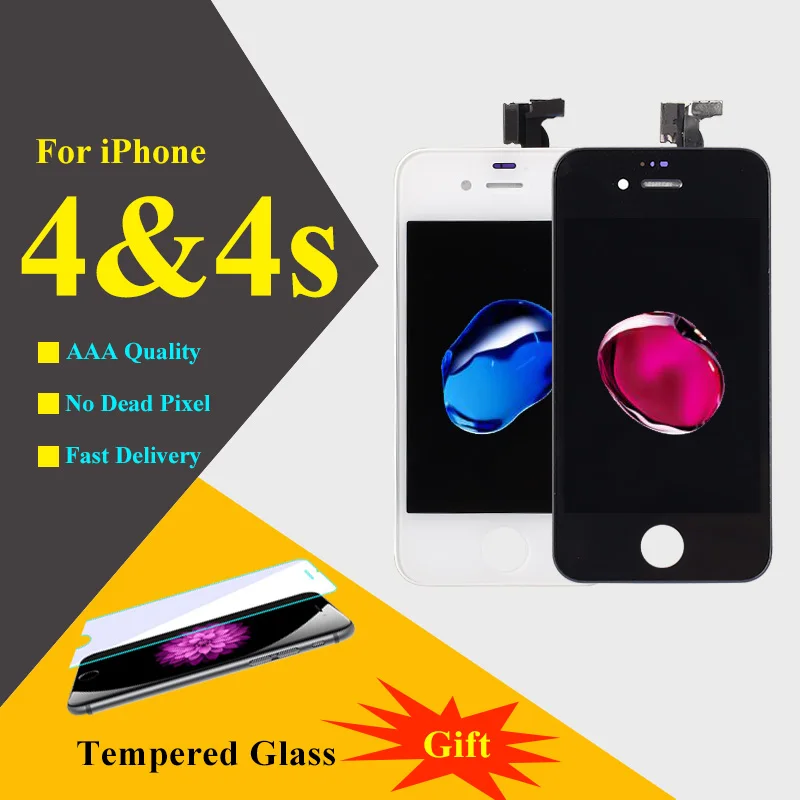 imágenes para 10 unids AAA Pantalla LCD de Pantalla Para el iphone 4 4S Teléfono de Pantalla táctil Digitalizador Asamblea LCD de Piezas de Repuesto de Teléfono Móvil LCD imágenes para 10 unids AAA Pantalla LCD de Pantalla Para el iphone 4 4S Teléfono de Pantalla táctil Digitalizador Asamblea LCD de Piezas de Repuesto de Teléfono Móvil LCD