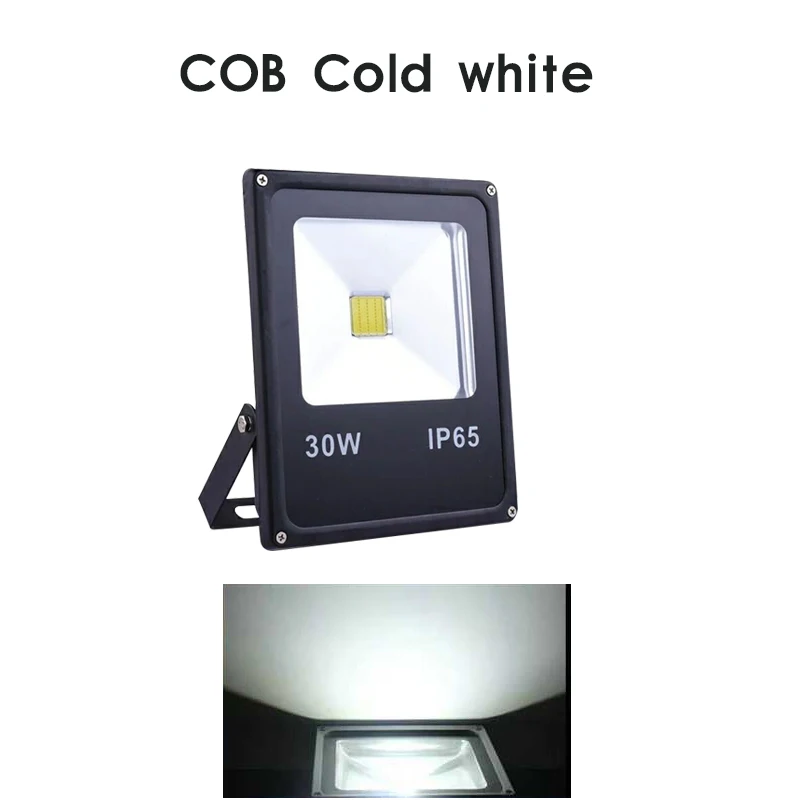 Светодиодный сенсорный прожектор 10 Вт 20 Вт 30 Вт 50 Вт наружное прожекторное освещение AC 220 В 240 В Водонепроницаемая IP65 профессиональная осветительная лампа - Испускаемый цвет: COB Cold white