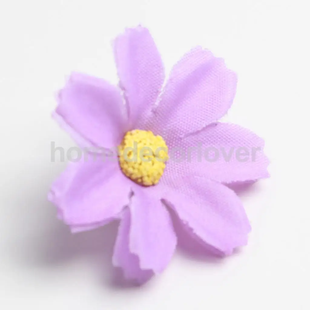 50pcs 4cm Silk Flower Daisies Flower Heads for Wedding/Car/Spring/Home/Garden Decoration Wreath DIY Floral Arts and Crafts