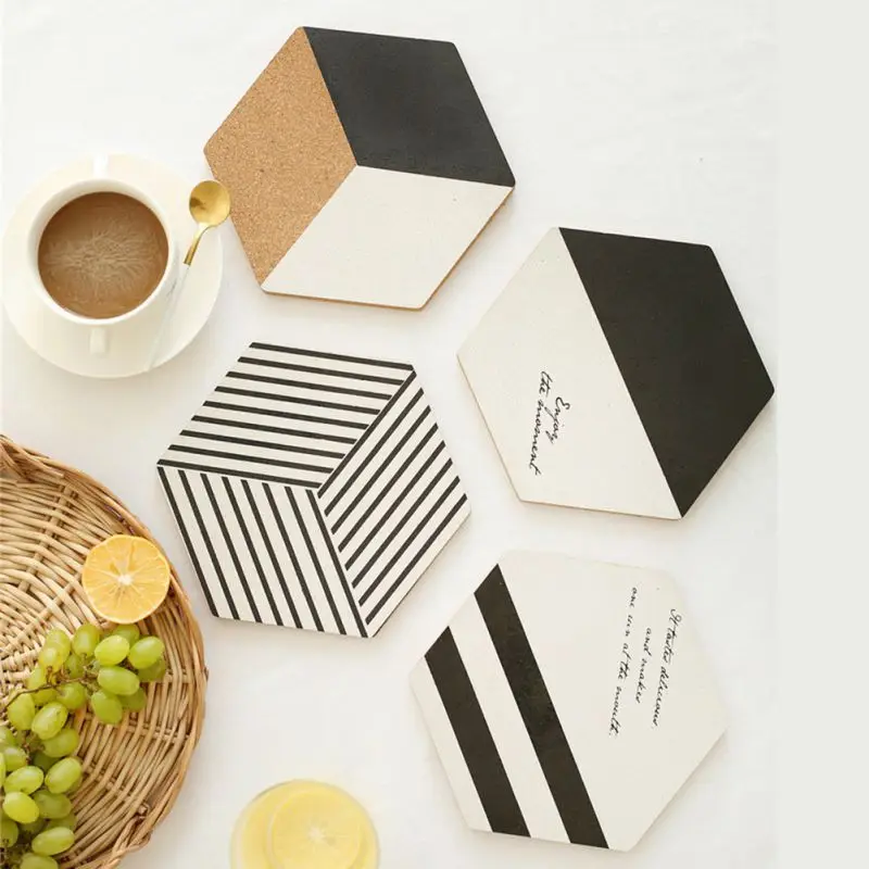 Simple Wood Drink Coffee Cup Mat Tea Pad Dining Fashion Soft Wooden