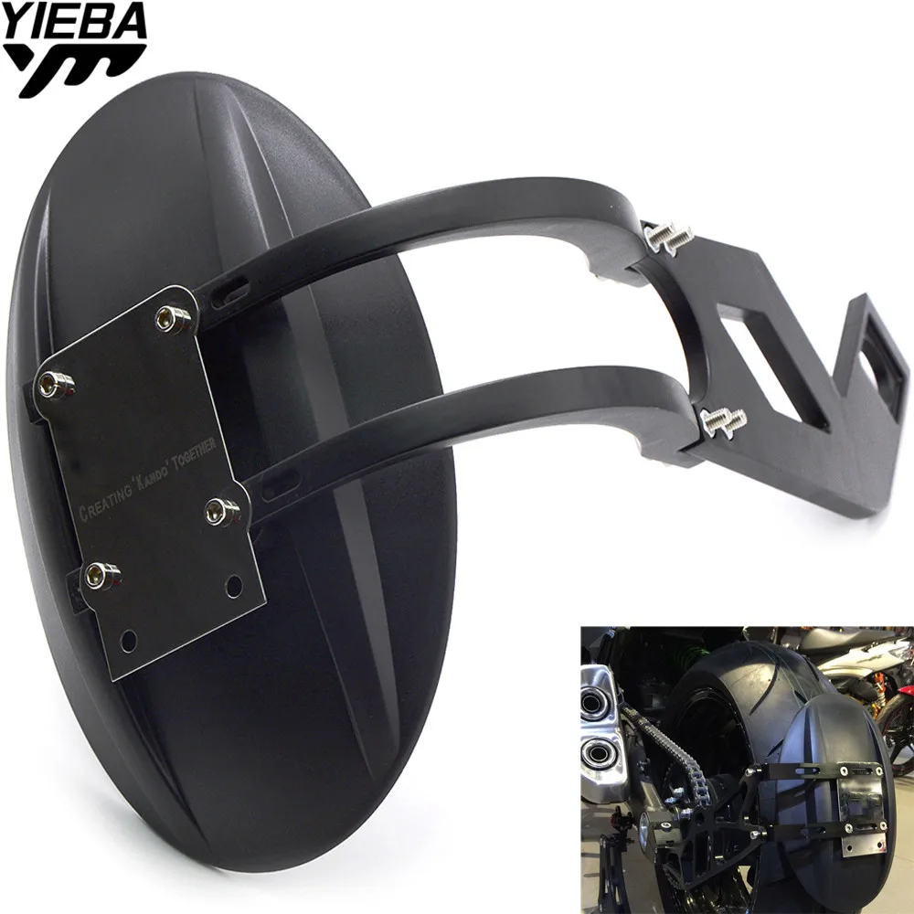 Motorcycle Rear Fender Aluminum Bracket Black Platic Fender LOGO FOR YAMAHA MT09 MT-09 MT 09 FZ09 FZ-09 FZ 09 2014 2015 2016