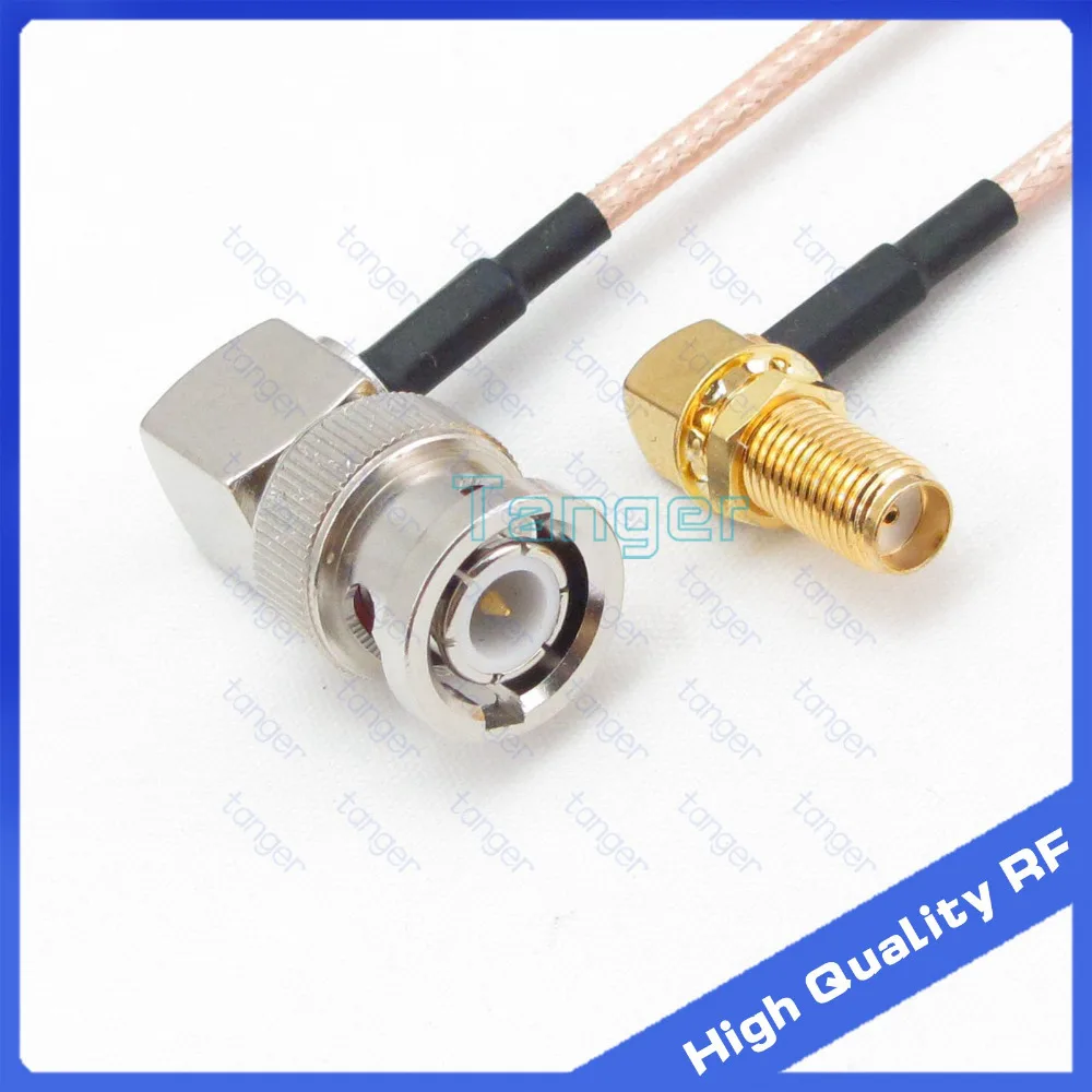 

BNC male right angle to SMA female right angle with RG-316 RF Coaxial Pigtail Jumper cable 6" 15cm Tanger High Quality RF cables