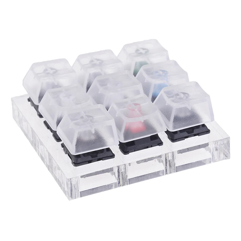 

9 Cherry Mx Switches Keyboard Tester Kit Clear Keycaps Pcb Mechanical Keyboard Keycaps Testing Tool