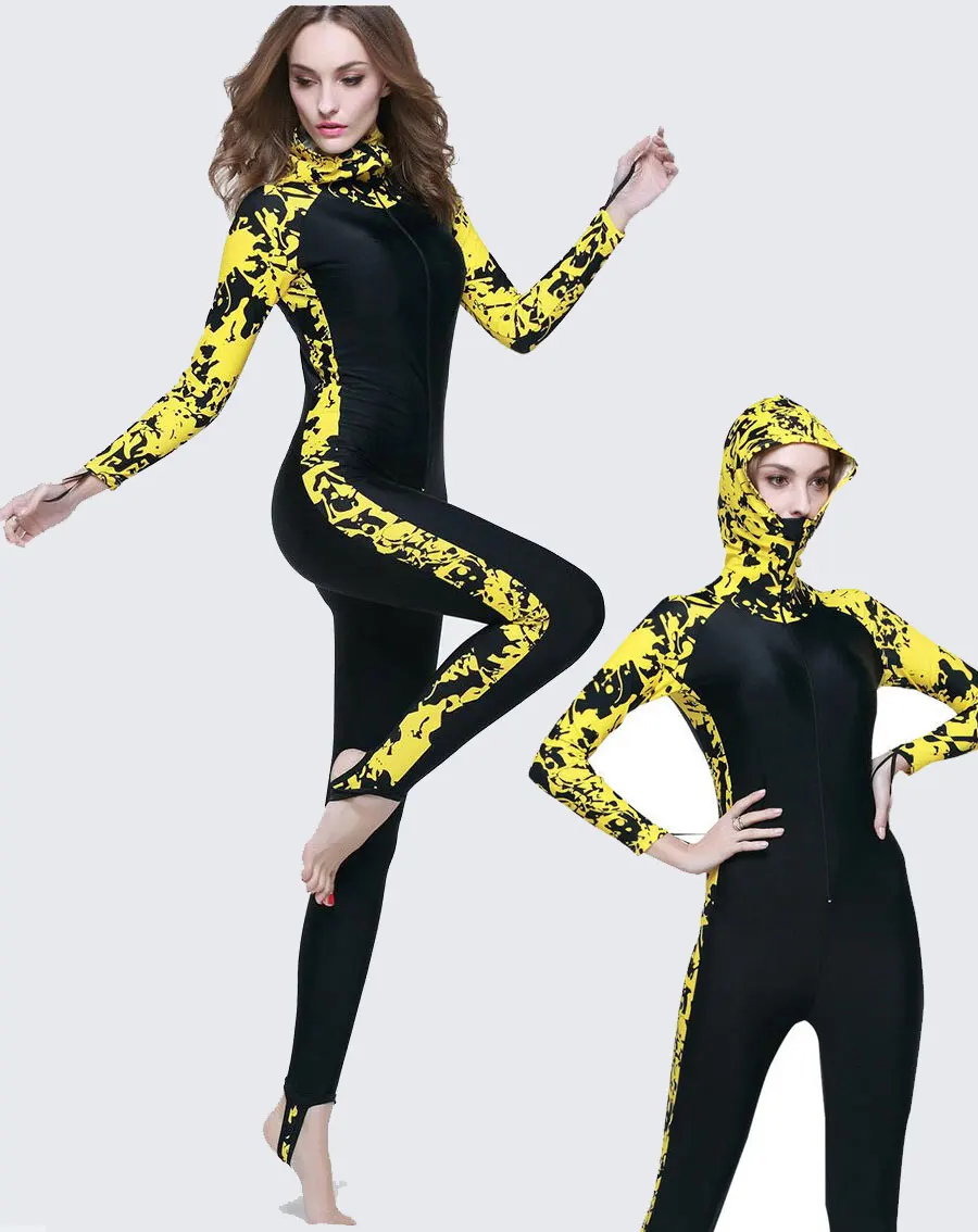 Full Body Dive Skin with Hood, Lycra Wetsuit, Nylon Swimwear for Scuba, Snorkeling Lovers Suits, Valentine's Day Gifts