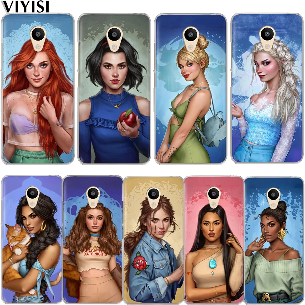 

Luxury Princess Cinderella Aurora Ariel Snow White Phone Case Etui For Meizu M6 Note M5S 5C M3s M5 Note Pro6 U10 U20 16th Coque