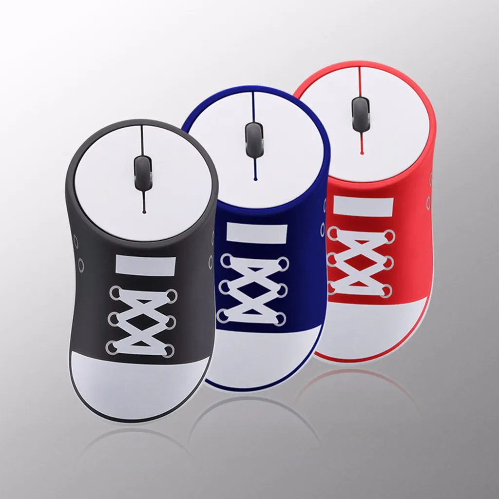 

Unique Design Shoes Wireless Gaming Mouse 2.4GHz Game Ergonomic Design Canvas Shoes Mouse USB Mice for laptop PC