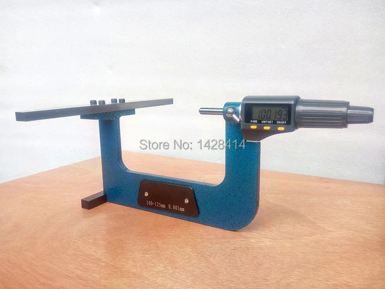 100 125mm Digital Micrometer with broad anvil/Long&wide anvil