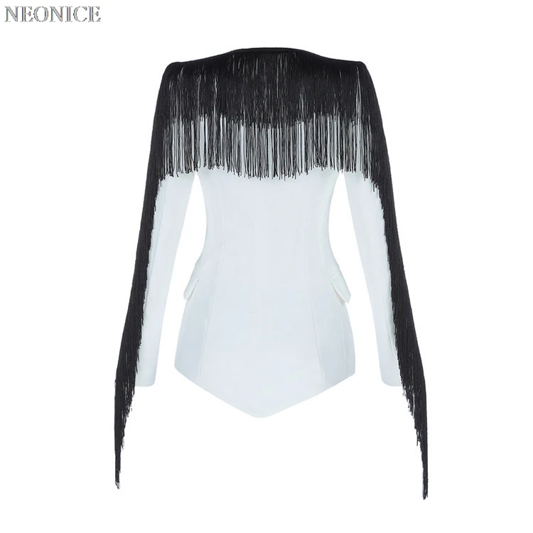 Blanc Loisirs Discothèque Sac Nouvelle Mode D'anniversaire Sexy De Socialite 2018 Manteau Est Femme Fête Gland Boutons Serré fwnqEFO