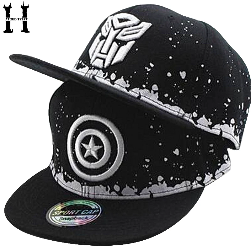 HATGUD TYLZT New Cool Cotton Captain America Design Boys Snapback Hat