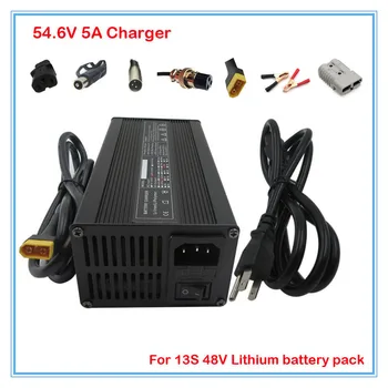 

300W 48V 5A Li-ion charger Ouput 54.6V 5A charger XT60 Port Used for 48V 13S Lithium 10AH 15AH 20AH 30AH 50AH battery charger