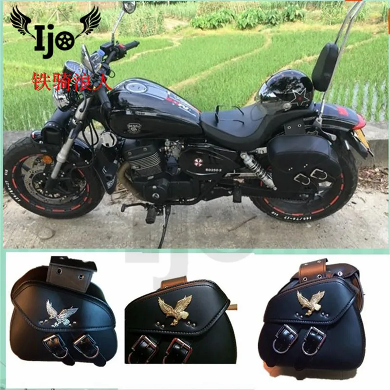 Мотоциклетная Сумка седло кожаная универсальная сумка для инструментов kawasaki honda