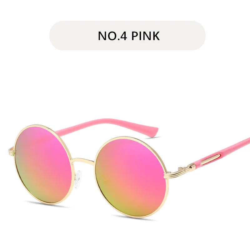 UVLAIK Simole Круглые Солнцезащитные очки для женщин модные брендовые дизайнерские ретро очки мужские дикие очки зеркальные очки UV400 - Цвет линз: Pink