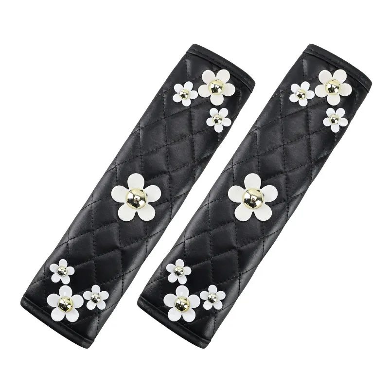 Cute-Daisy-Flower-Premium-Leather-Handbrake-Sleeve-Women-Gear-Shift-Cover-Car-Styling-5