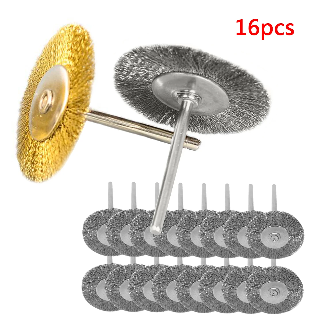 10 Uds 25mm Mini cepillo de alambre de acero inoxidable rueda de pulido para amoladora herramienta giratoria ruedas de pulido
