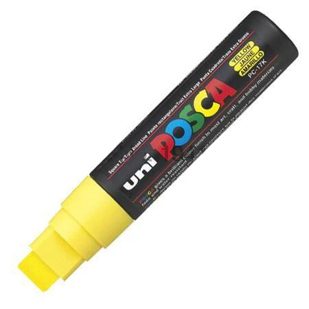 1 шт. Uni Posca PC-17K маркер-очень широкий Tip-15mm 8 цветов Набор rotulador - Цвет: Цвет: желтый