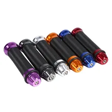 6 цветов 7/8 дюймовые мотоциклетные CNC aluminumum резиновый гелевый кожаный чехол-бампер с ручками для 22 мм руль Спорт велосипед Красный Аксессуары для мотоцикла