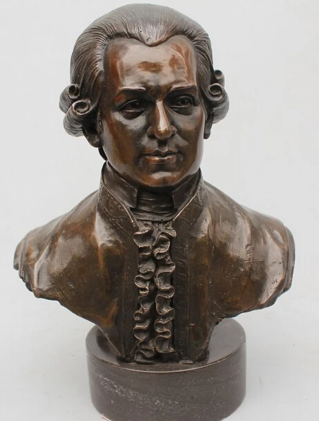 

xiuli 004283 12"Western Art Sculpture Bronze Marble Famous Musician pianist Chopin Statue