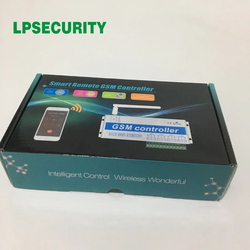 LPSECURITY GSM SMS контроллер CL4-GSM датчик беспроводной пульт дистанционного управления с коробкой из алюминиевого сплава 4 реле 3 м антенна опционально