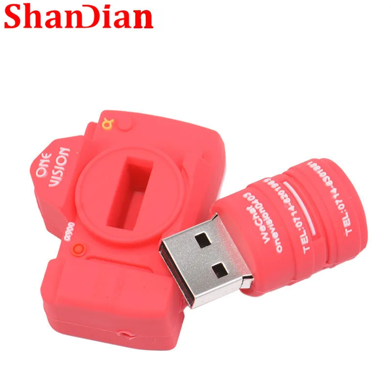 SHANDIAN Флешка usb флеш накопитель 2 0 4 ГБ 16 32 64 мультяшная зеркальная камера карта