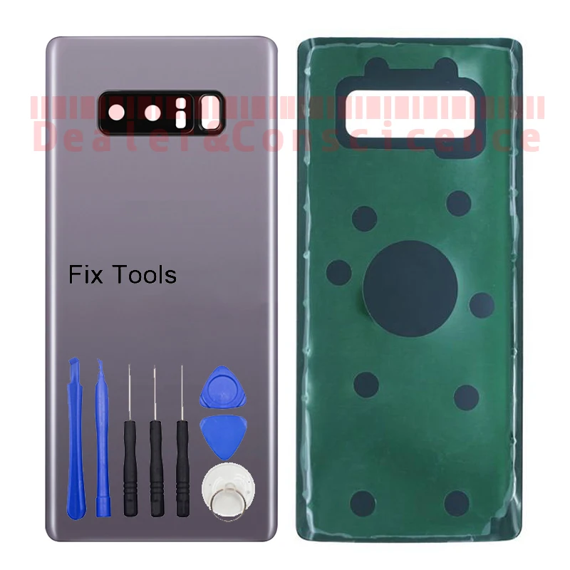 

1PCS For Samsung Galaxy Note8 Note 8 N950 SM-N950F N950U Back Battery Cover Glass Housing Rear Door Case+Camera Lens+Tools+Glue