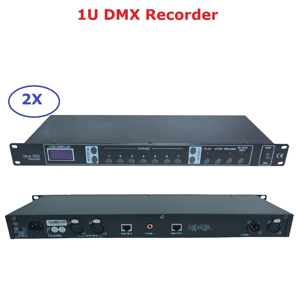 2Pcs/Lot New Design DMX512 Controller 1U DMX Recorder Easy Console Professional Stage Lighting Shows Equipments DMX Recorder