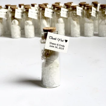 

10pcs Custom name Beach theme Wedding message in bottle will you be my bridesmaid card party favors gifts