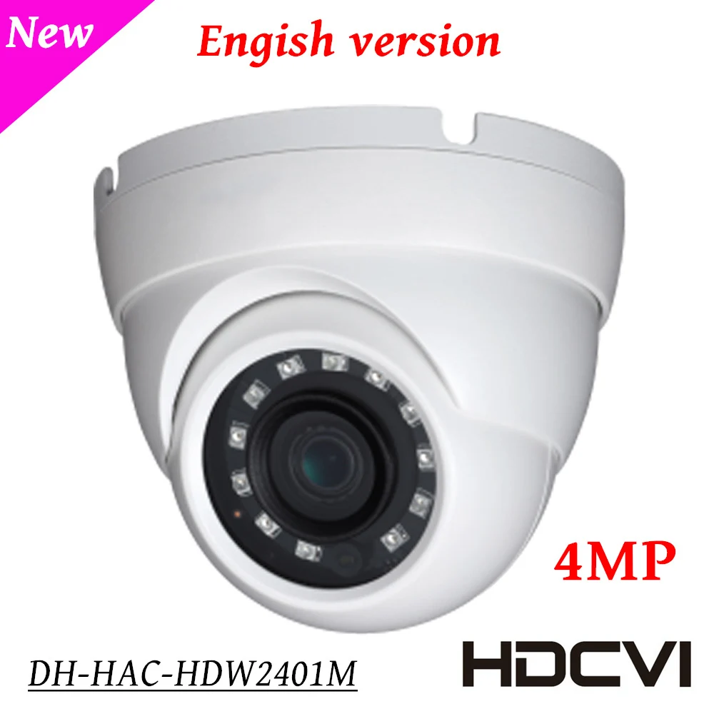

DH 4Mp Security Camera HAC-HDW2401M HDCVI WDR IR Eyeball Camera HD and SD dual-output 3.6mm fixed lens Indoor/Outdoor IP67
