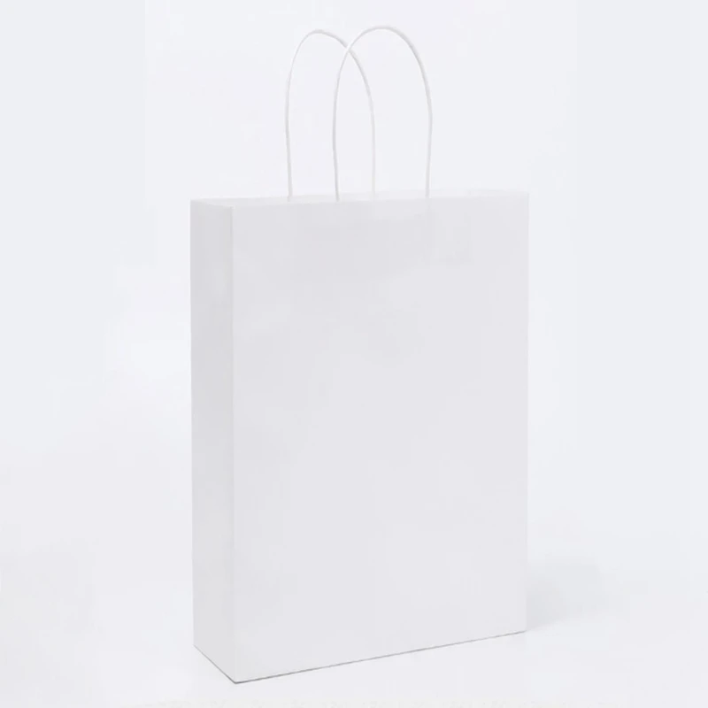Красочный маленький Подарочный пакет из крафт-бумаги с ручкой праздничные украшения сумки свадьба день рождения подарок посылка упаковочные принадлежности