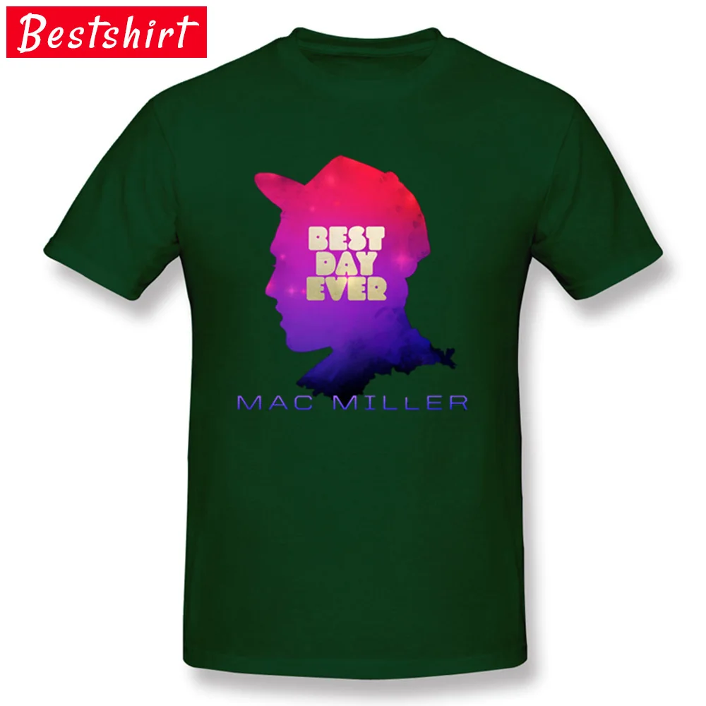 Mac Miller Best Day Ever Top T-shirts Rife Short Sleeve Normal Pure Cotton Round Collar Men T Shirt Clothing Shirt Summer/Autumn Mac Miller Best Day Ever dark