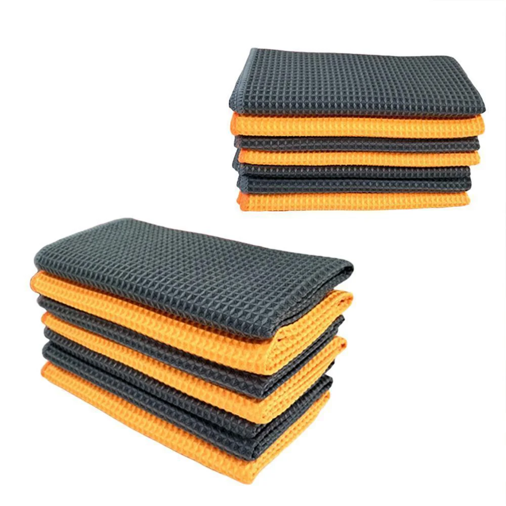 Vehemo 40x40cm durable Car cellular Weave Towels Microfiber waffle