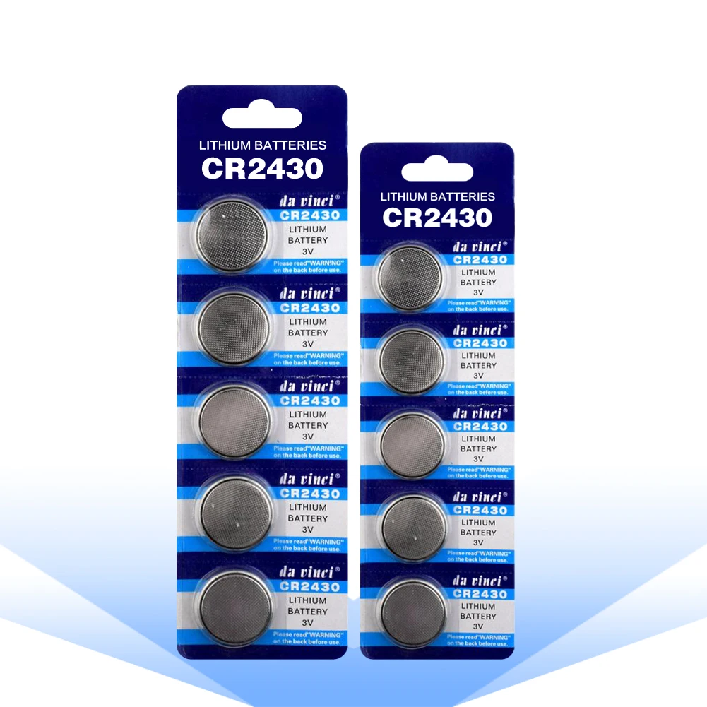

YCDC 10pieces 3 Volt Lithium-ion Button Battery CR2430 DL2430 BR2430 ECR2430 KL2430 KCR2430 Coin Batteries For Toy Calculator