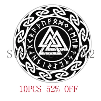 

Valknut Pendant 1 Viking Norse Glass Photo Cabochon Necklace keyring bookmark cufflink earring