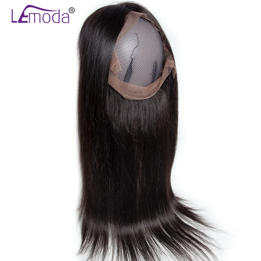 

Brazilian Straight Hair 360 Lace Frontal Closure With Baby Hair Remy Human Hair Free Part Natural Color Lemoda Hair