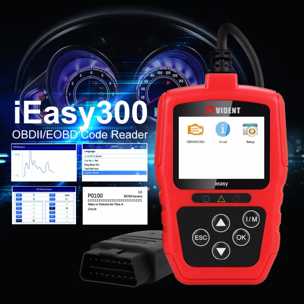 VIDENT iEasy300 OBD2/EOBD CAN Code Reader Scanner Automotive Diagnostic
