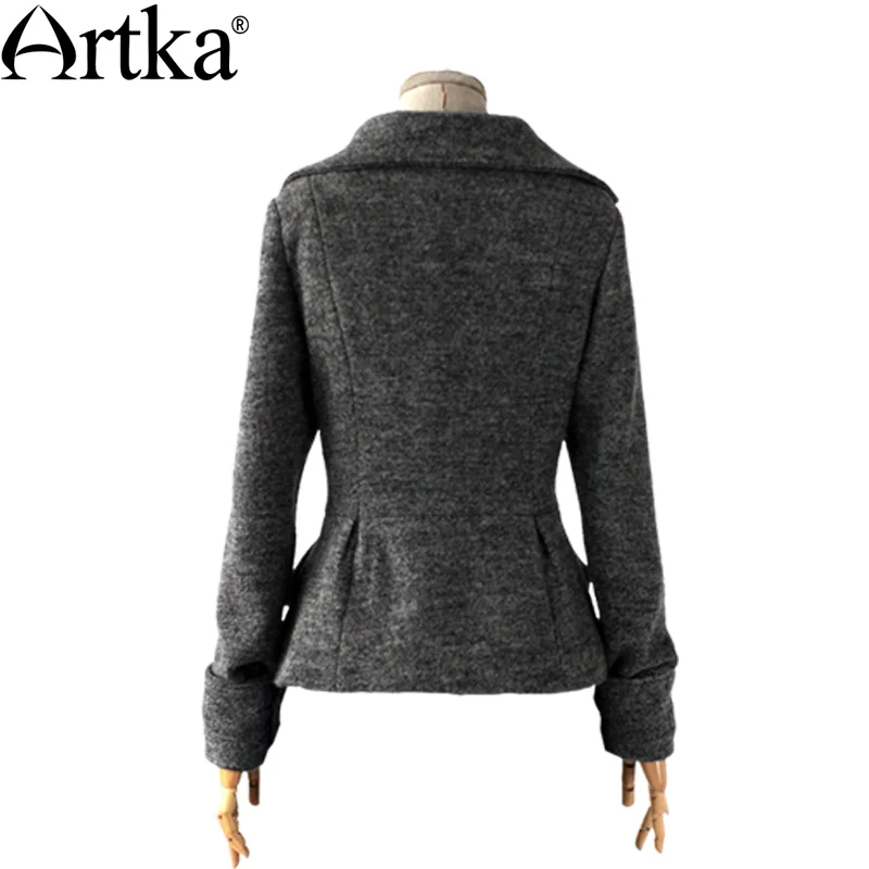 ARTKA Women's Winter Jackets Autumn Wool Coat Female Double Breasted Women's Short Jacket 2018 Plus Size Ladies Overcoat A09792 ARTKA Women's Winter Jackets Autumn Wool Coat Female Double Breasted Women's Short Jacket 2018 Plus Size Ladies Overcoat A09792