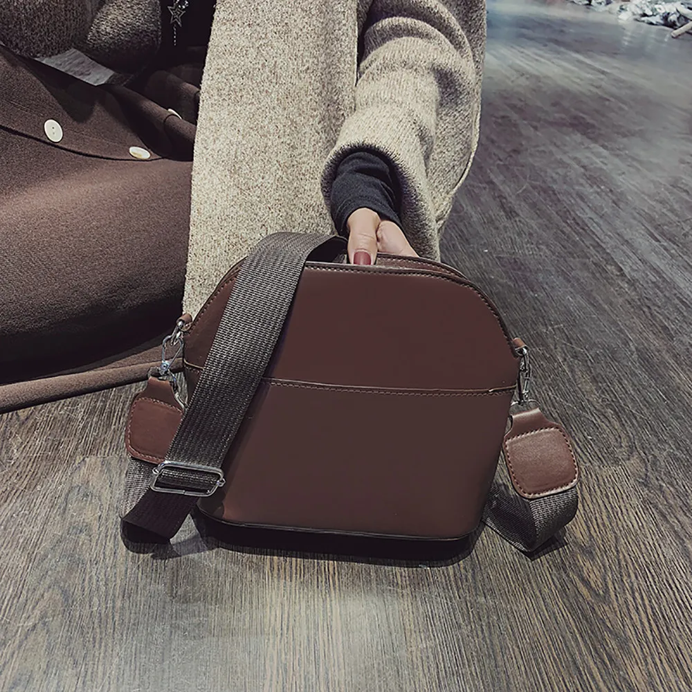 

Women Bags Solid Crossbody Bag Leather Shoulder Strap Adjustable Casual Silver Black & White Leather Bags Women Bolso Mujer