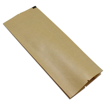 

DHL 400Pcs/Lot Open Top Kraft Paper Organ Bag With Clear Window Coffee Bean Packaging Bag Bellows Pocket Side Gusset Pouches Bag