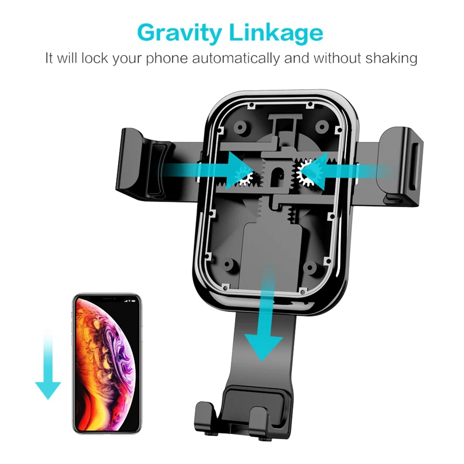 FLOVEME гравитационная Автомобильная Подставка для телефона для мобильного телефона в автомобиле, роскошный зеркальный держатель для iPhone Xiaomi telefon tutucu