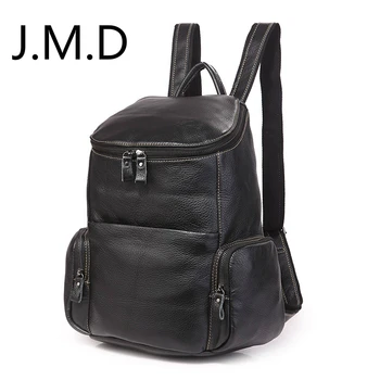 

J.M.D 2019 New Arrival 100% Classic Leather Travel Bags Cowboy Genuine Leather Men's Trendy Backpacks Shoulder Bag 7336