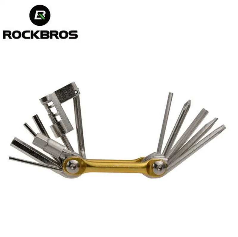 

ROCKBROS Mini Repair Pocket Folding Tool 11 in 1 Bicycle Mountain Road Bike Tool Set Cycling Multi Repair Tools Kit