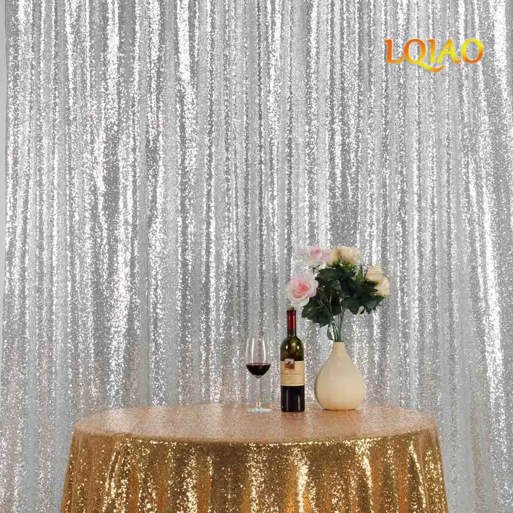 20x10ft Shimmer Sequins Fabric Curtain Photography Backdrops Party Wedding Decor 