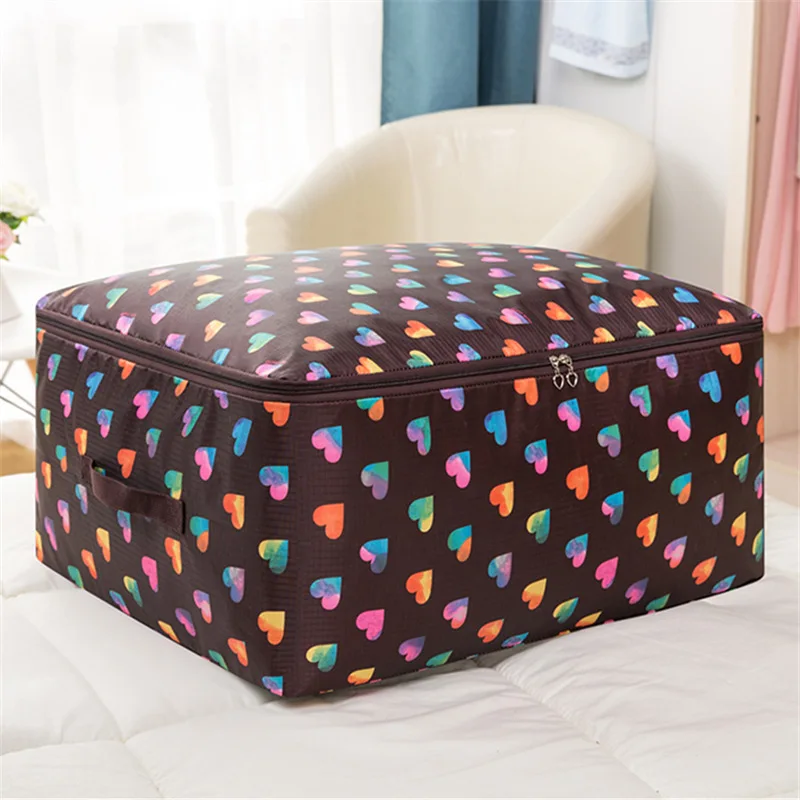 

Home Bedding Duvet Quilt Storage Bag Oxford Luggage Bags Folding Storage Organizer Pouch Washable Wardrobe Clothes Storage Bags