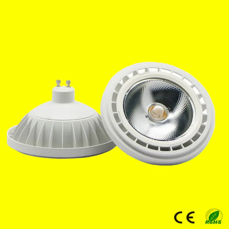 15 Вт Dimmabe COB светодиодный AR111 светильник GU10 G53 база QR111 Светодиодный точечный 12V 110V