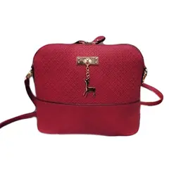 Женская сумка-мессенджер высокого качества из искусственной кожи с милым оленем, рельефная сумка через плечо, сумка через плечо в виде