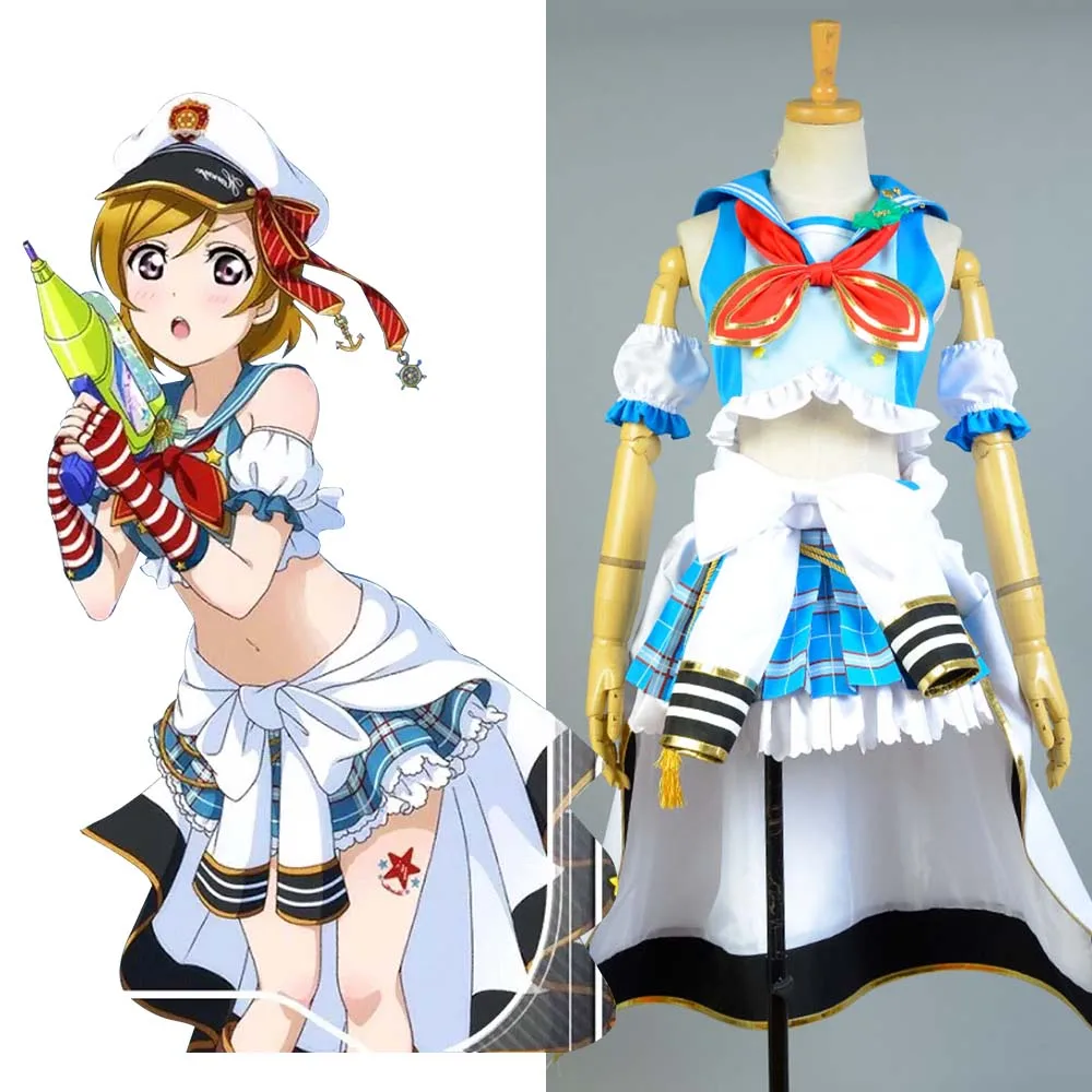 Love Live Sailor Navy Costume Koizumi Hanayo Uniform Dress Halloween Cosplay 