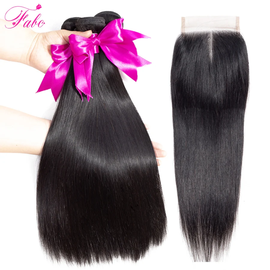 brazilian straight hair with closure