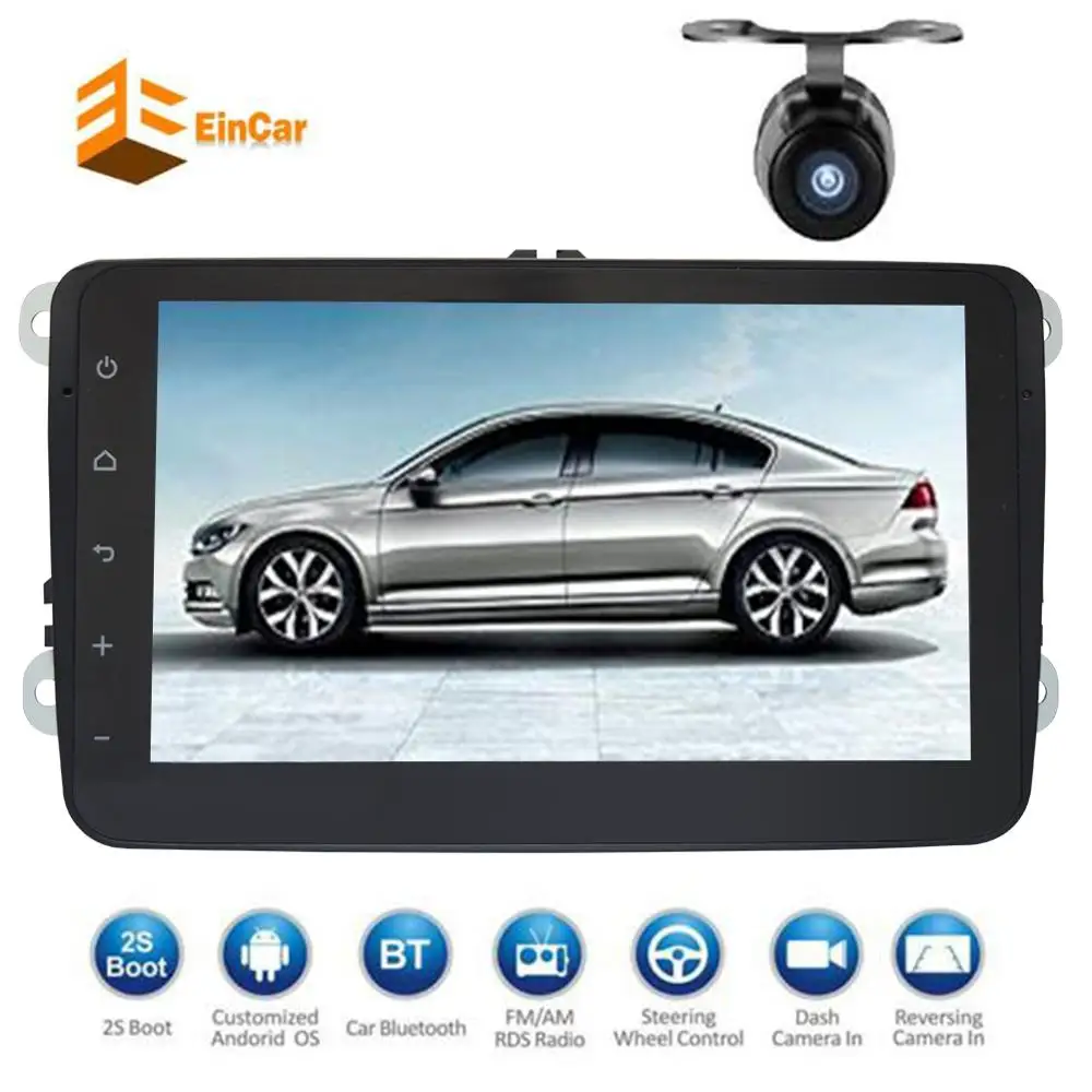 Perfect Android 7.1 2 Din Car Stereo Video Receiver Radio GPS Navigation for VW Golf Polo Passat Tiguan Jetta EOS+free Camera and canbus 2