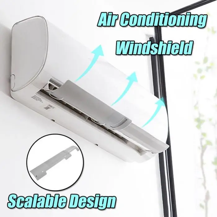 Simple Convenient Air Conditioner Windshield Cold Wind Deflector Retractable Baffle for Home Office Hotel Hogard DC19