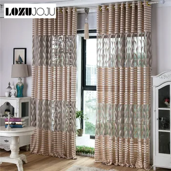 

LOZUJOJU Free shipping jacquard curtains bedroom curtains living room