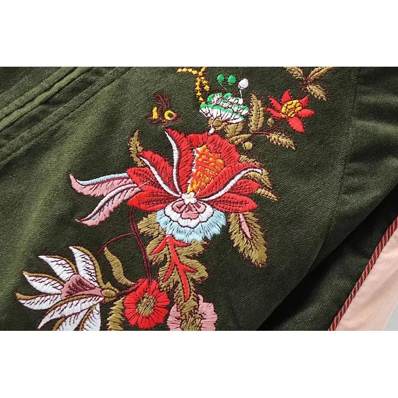 Ordifree роскошная женская куртка-бомбер с цветочной вышивкой, бейсбольная куртка, пальто, верхняя одежда, базовые куртки с вышивкой в виде птиц